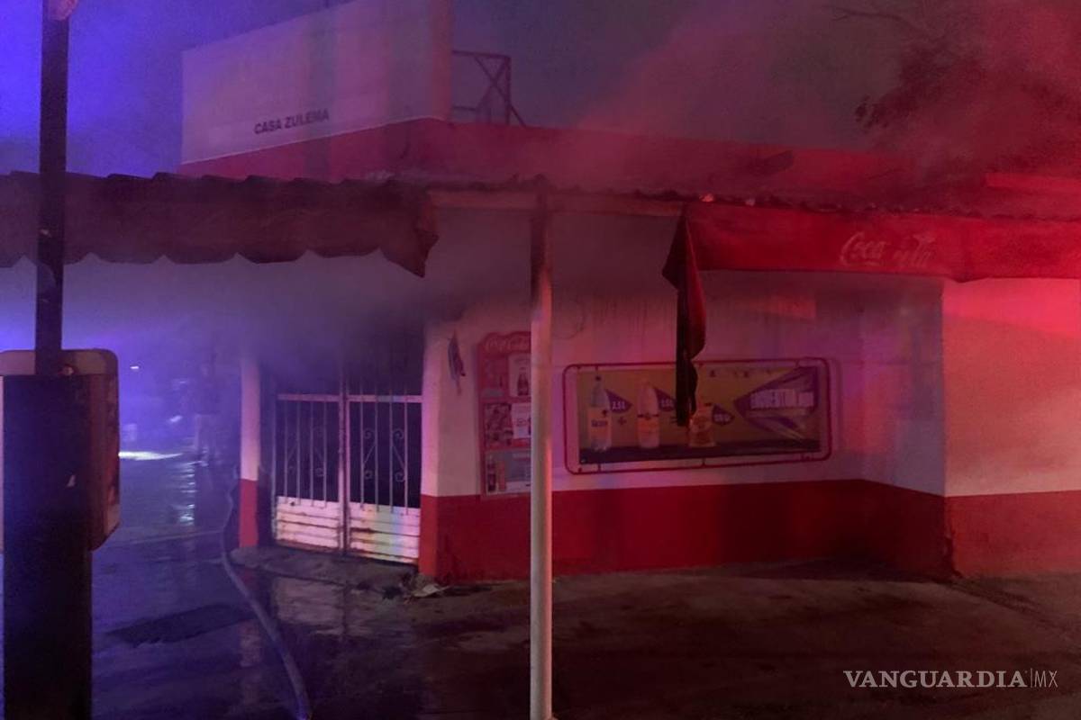 Muere abuelita de 72 años; incendio consumió su negocio y domicilio en Frontera, Coahuila