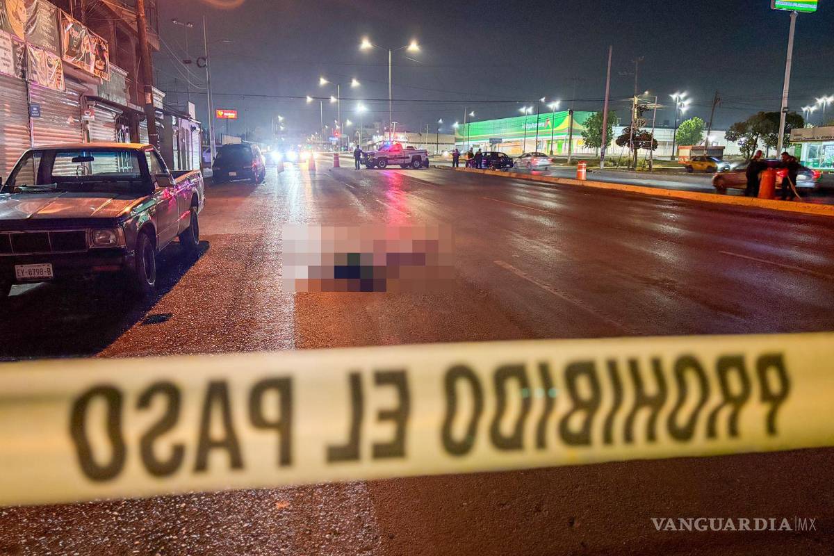 Pierde la vida hombre tras ser atropellado, al sur de Saltillo; responsable huye del lugar