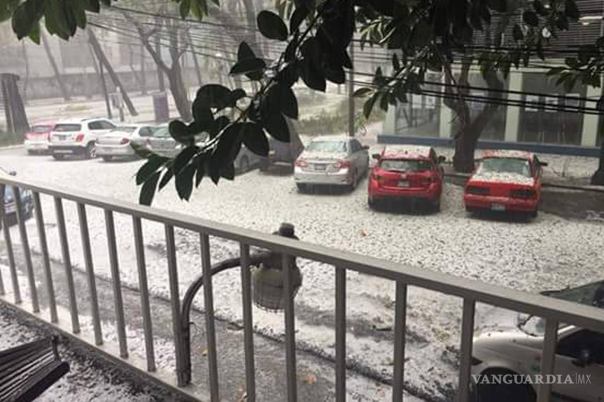 Sorprende fuerte granizada a los habitantes de la CDMX