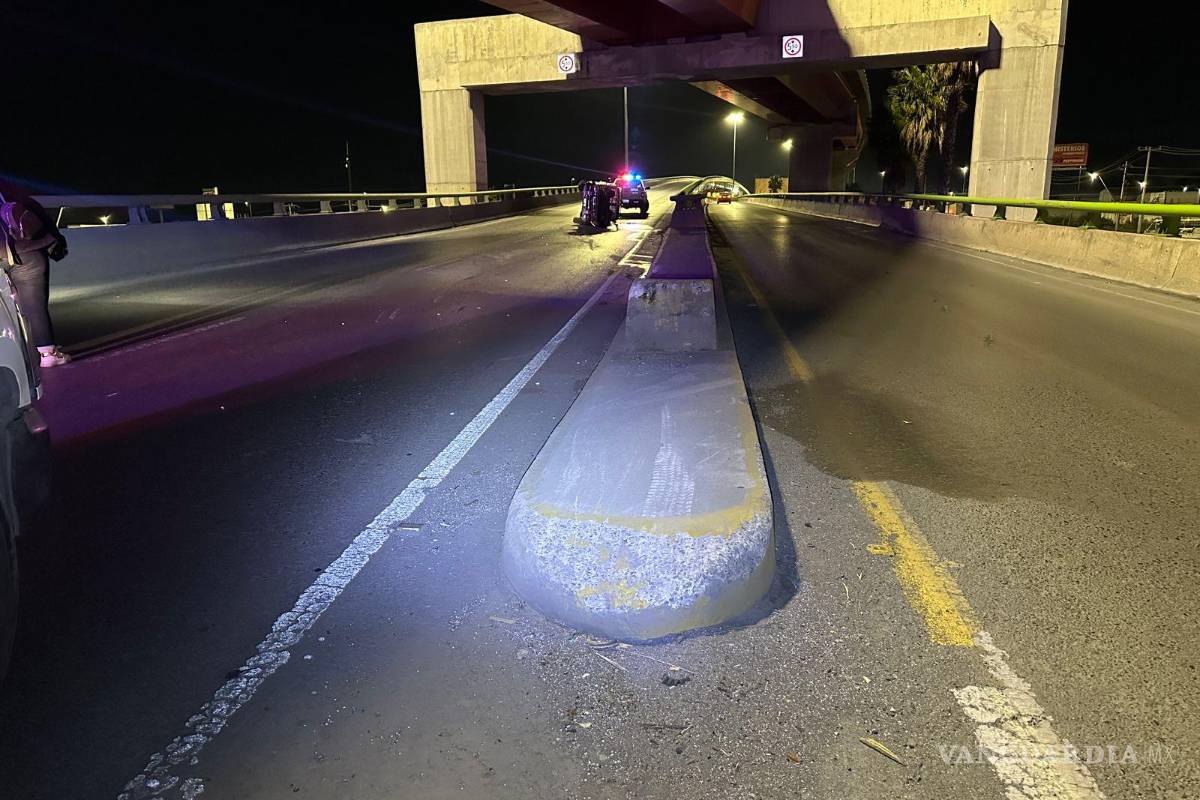 Saltillo: conductor vuelca tras presunta intoxicación alcohólica en ‘El Sarape’