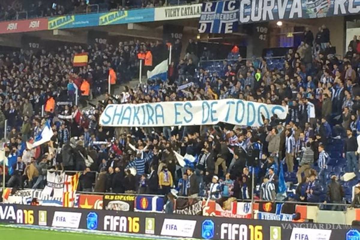 “Shakira es de todos”: ultras del Espanyol se burlan de Piqué