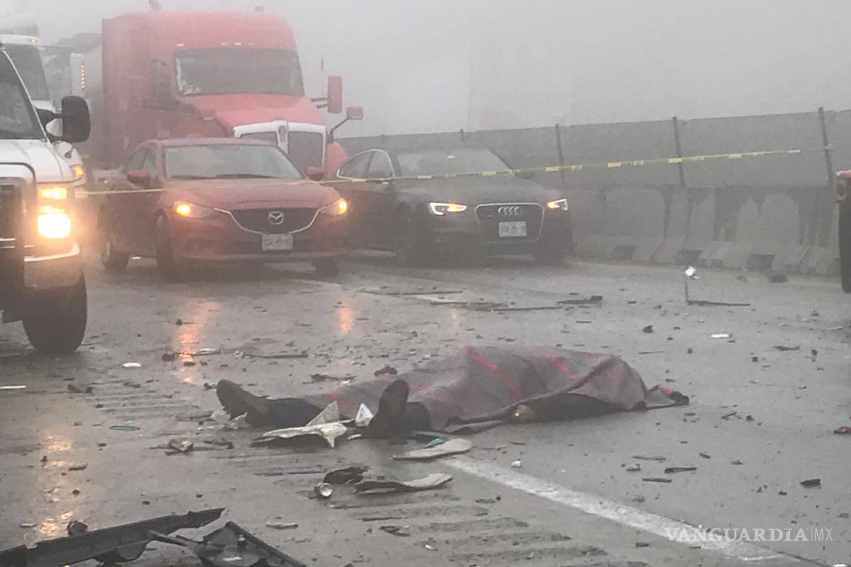Accidentes paralizan la autopista Monterrey-Saltillo