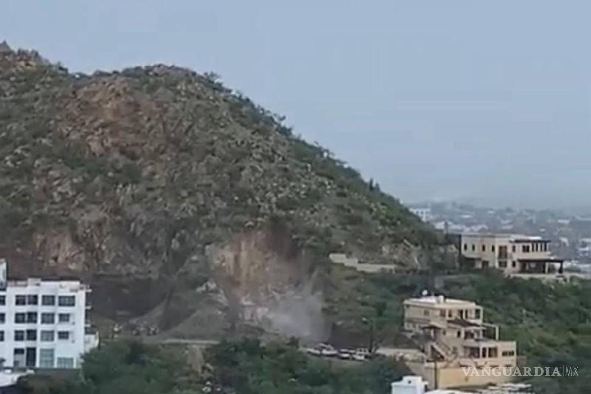 Reportan deslave de cerro por Tormenta Tropical ‘Lorena’ y sismos en Cabo San Lucas