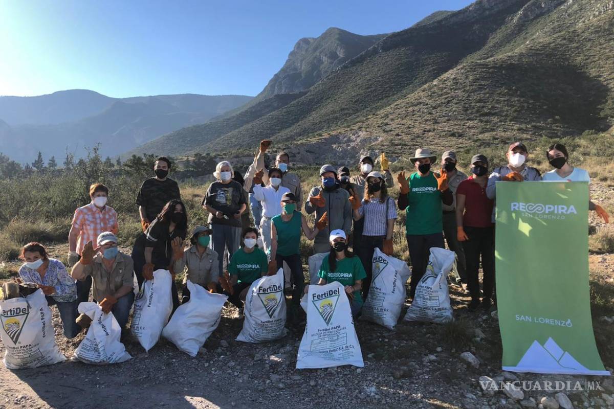 Limpian más 500 kilos de basura del cañón de San Lorenzo en Saltillo