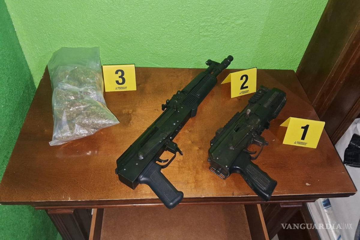 Cateo en Juárez, NL, deja aseguramiento de armas largas y camioneta con droga