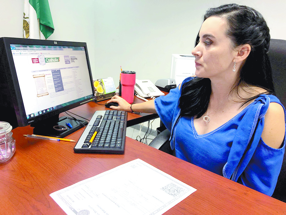 En Coahuila actas del Registro Civil se pueden solicitar en línea e imprimir en casa