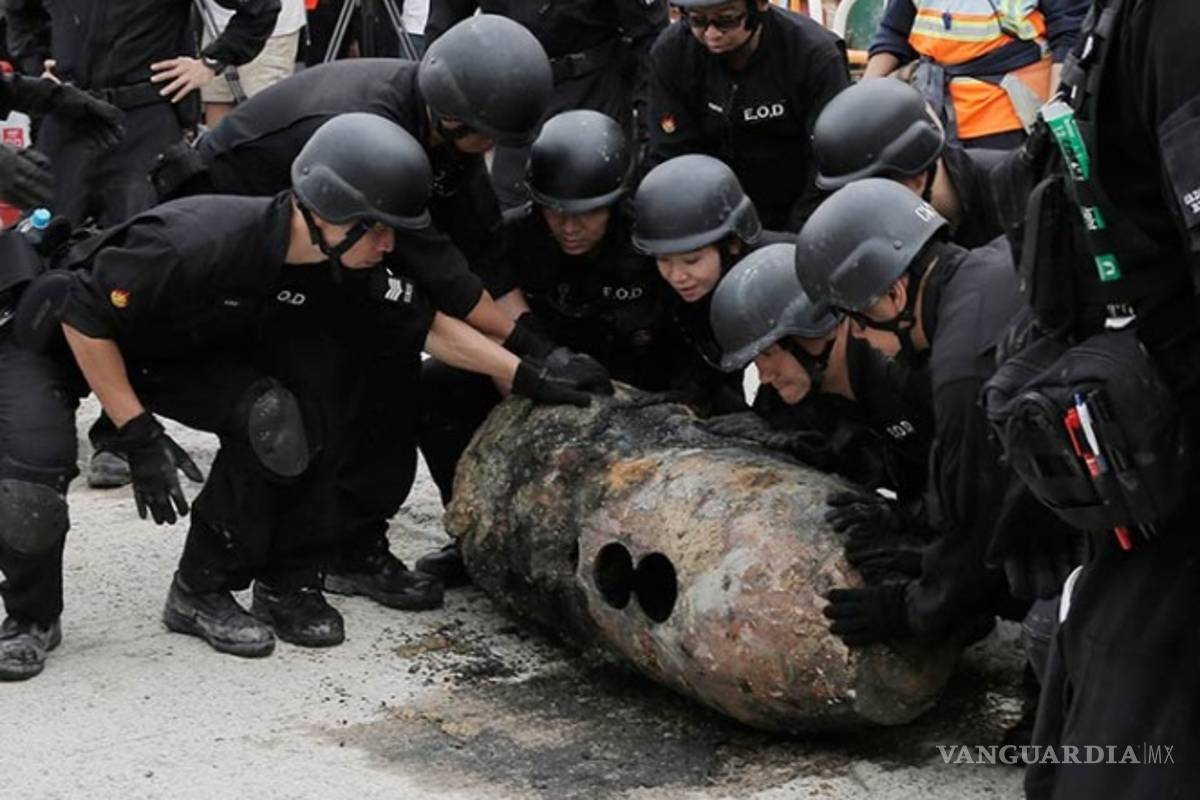 Hallan y desactivan bomba de la II Guerra Mundial en Hong Kong