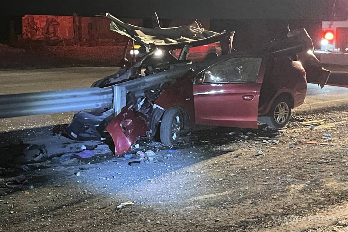 Muere prensado conductor en la Monterrey-Saltillo