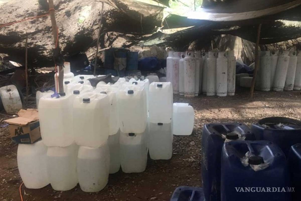 Semar destruye 31 laboratorios clandestinos en Sinaloa