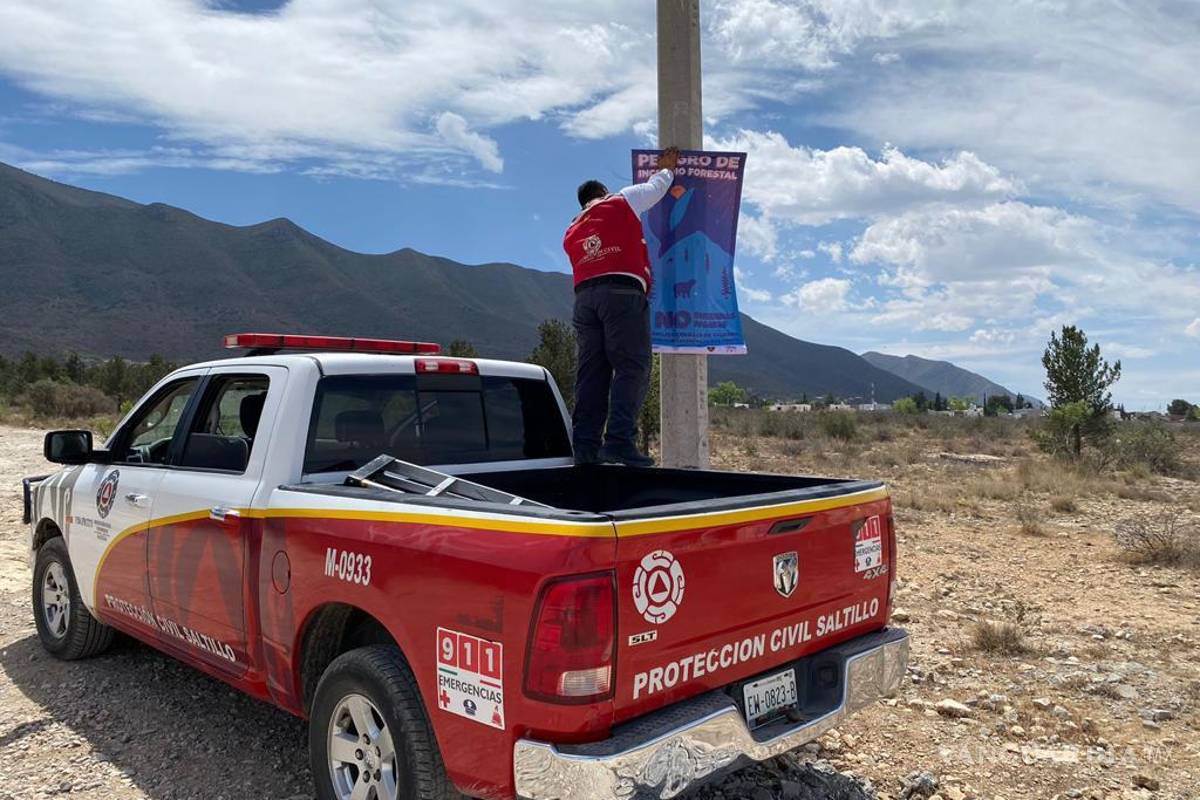 ¡No enciendas fogatas en área boscosa! Coloca PC de Saltillo anuncios preventivos