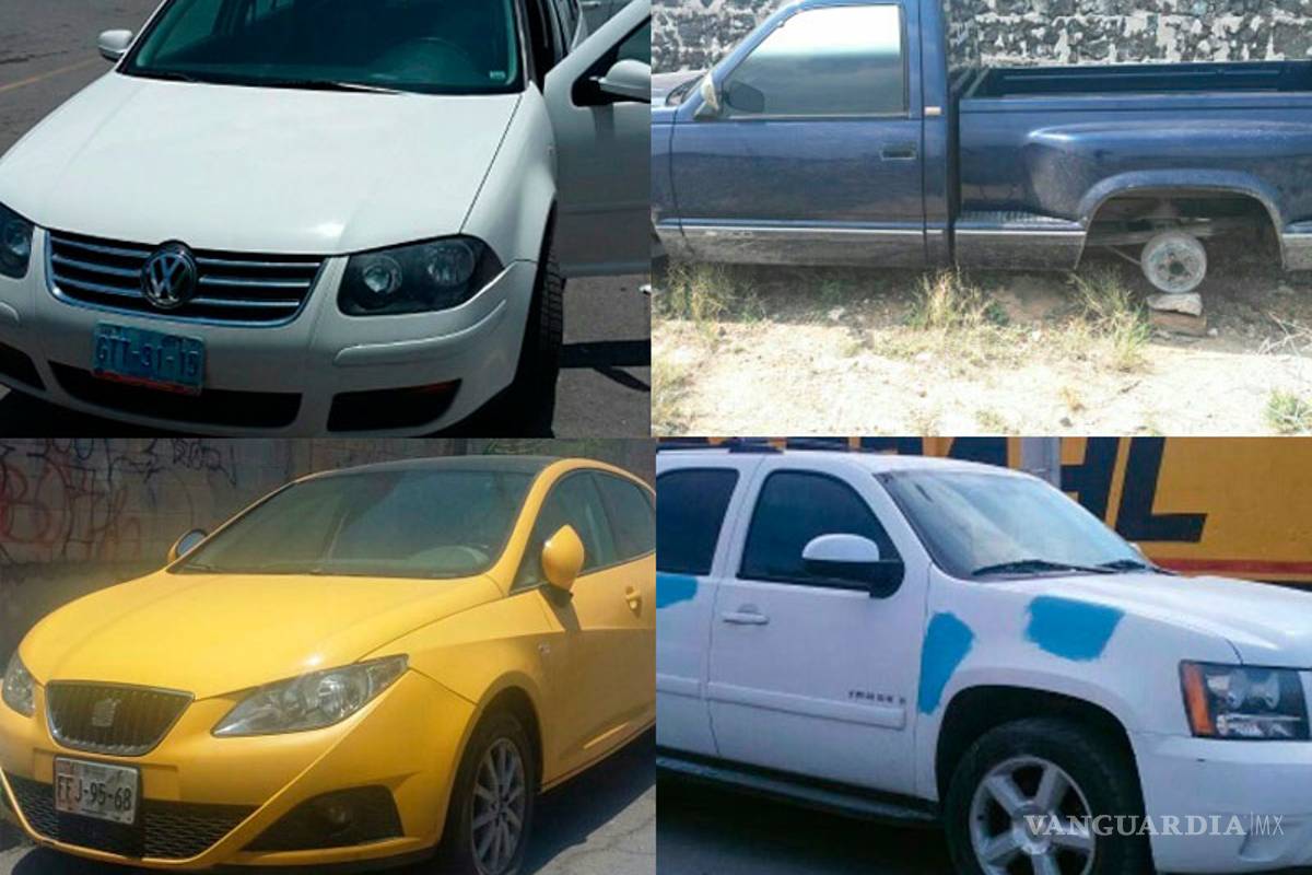Recuperan cuatro automóviles con reporte de robo en Coahuila