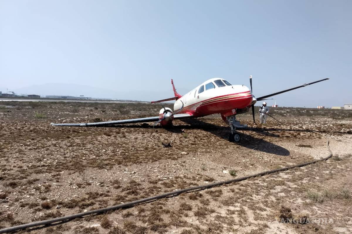 Se despista avión de carga en el Aeropuerto Plan de Guadalupe de Saltillo; no hay heridos