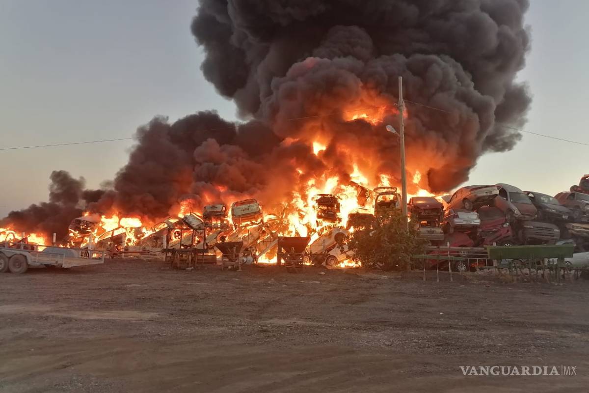 Arde el corralón municipal de Matamoros, Coahuila
