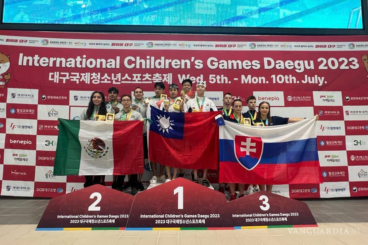 $!Javier Díaz López gana tercer y segundo lugar en natación en los International Children’s Games Daegu 2023, en Corea del Sur.
