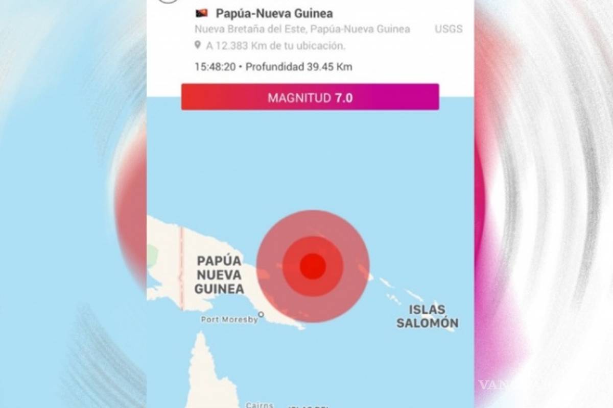 Emiten alerta de tsunami por sismo de magnitud 7 que sacude a Papúa Nueva Guinea