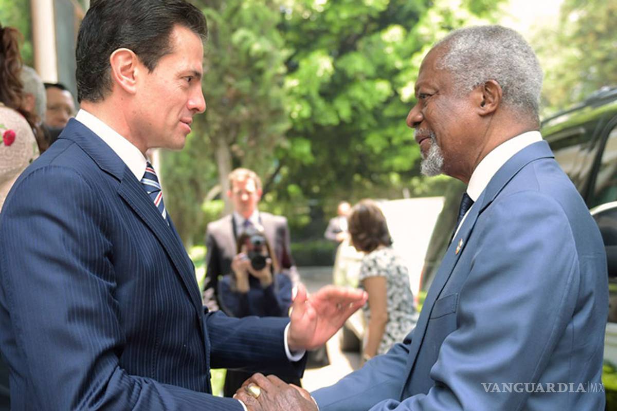 Peña Nieto recibe a Kofi Annan