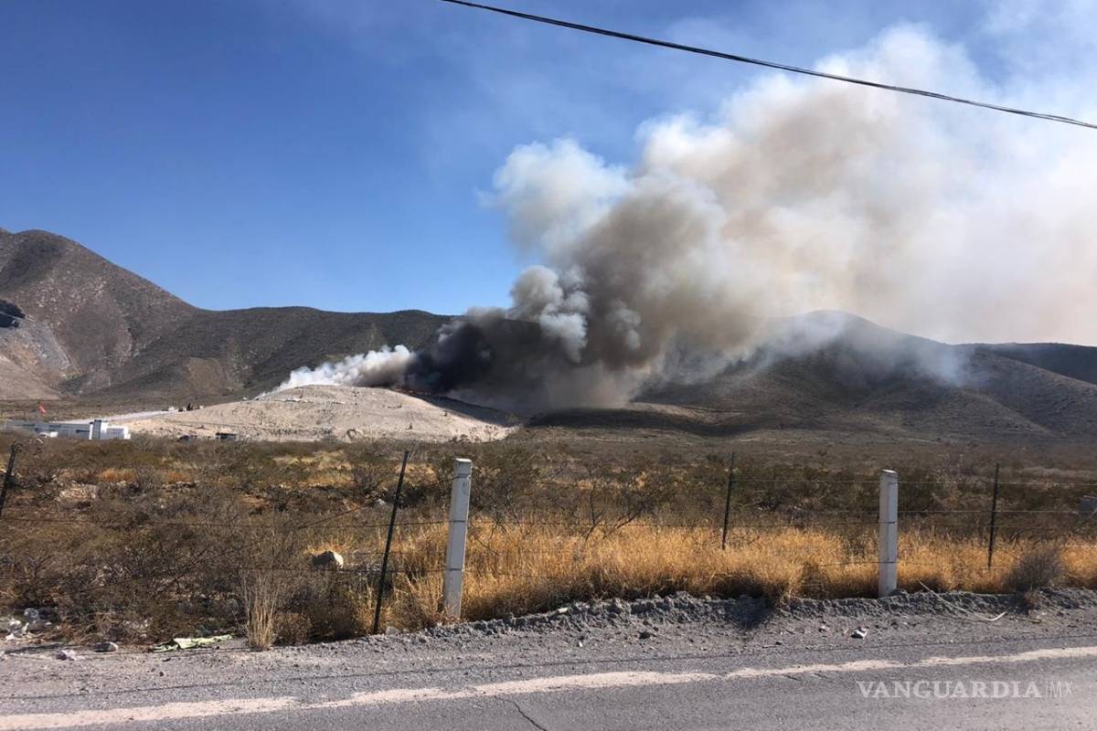 Se incendian desechos tóxicos en Arteaga