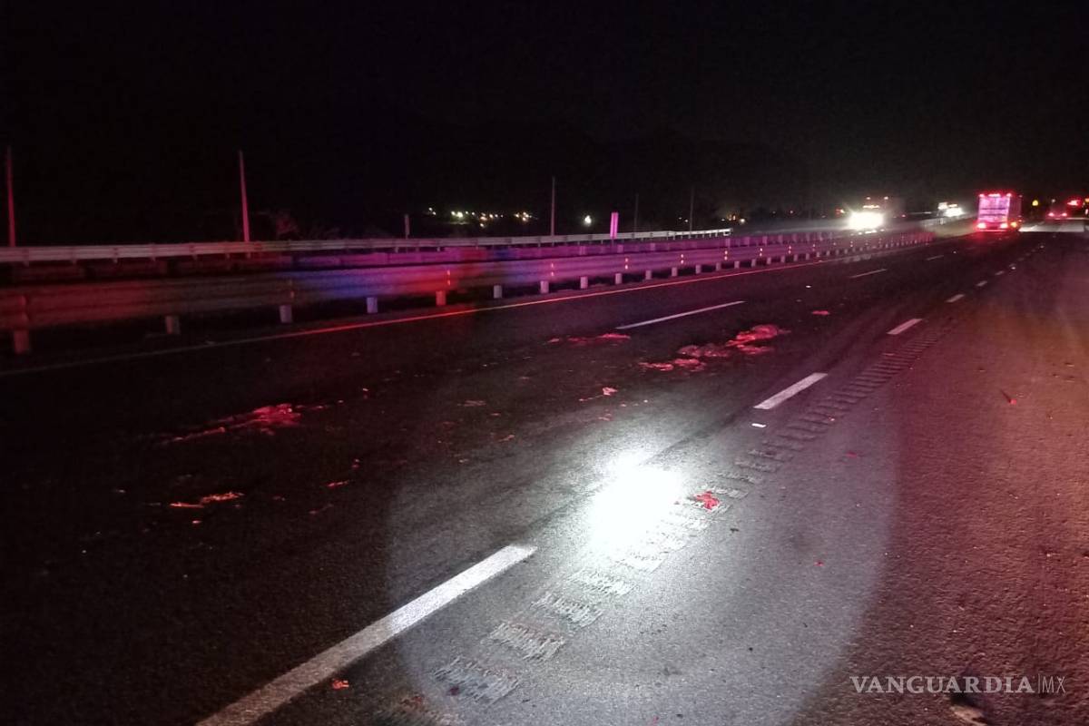 Destrozan cuerpo en la Saltillo-Monterrey