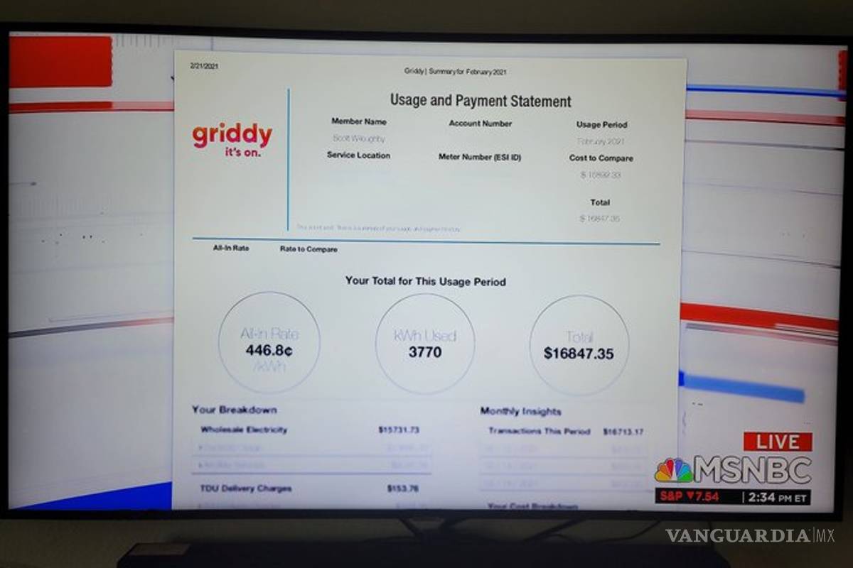 En Texas reciben facturas de luz de más de 5 mil dólares tras la tormenta invernal