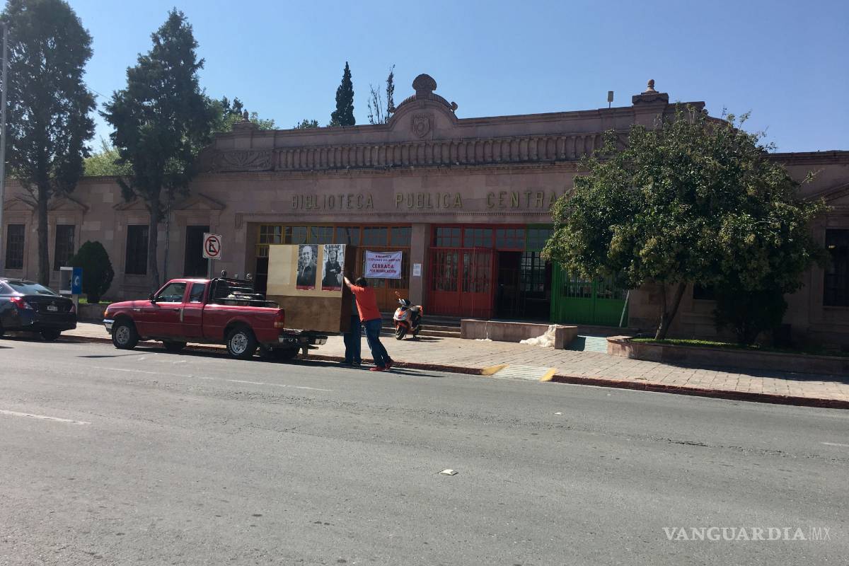 Inicia desalojo de la mejor biblioteca que tenía Saltillo, será recinto judicial