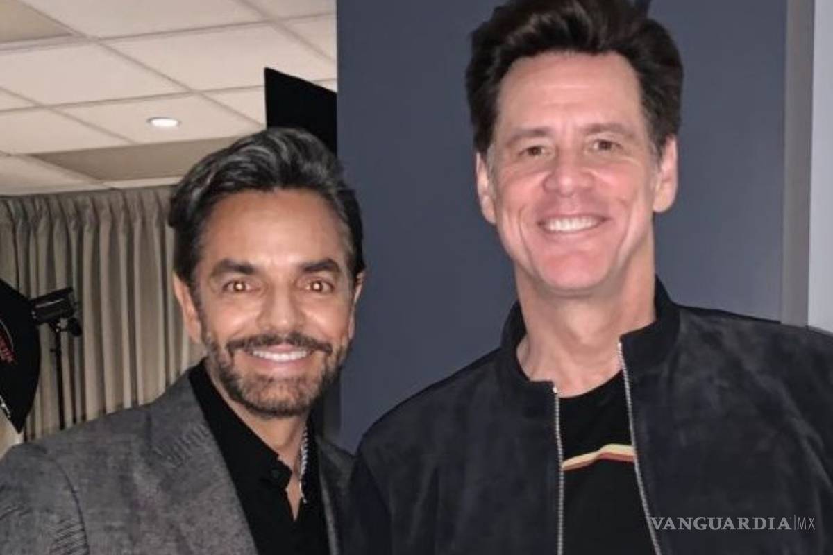 Eugenio Derbez presume foto con el actor estadounidense Jim Carrey