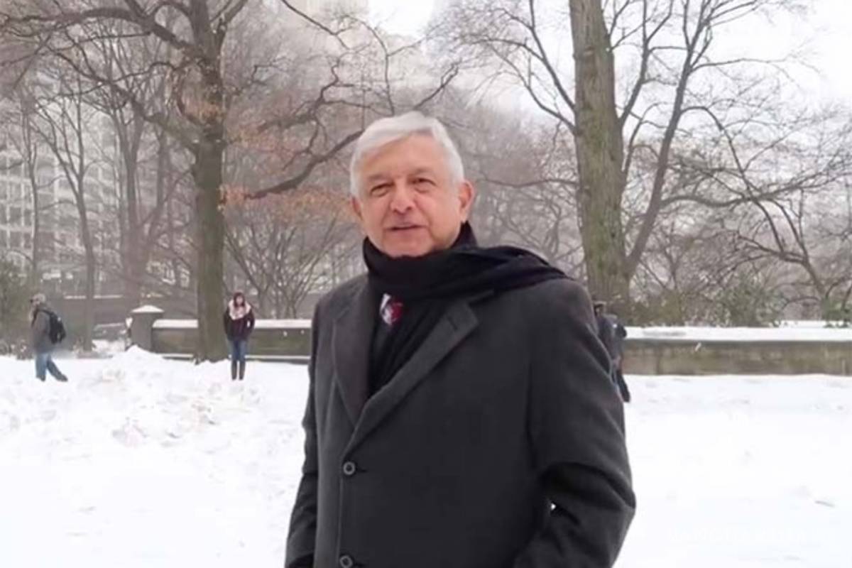 Por tormenta invernal, se cancela visita de AMLO a ONU