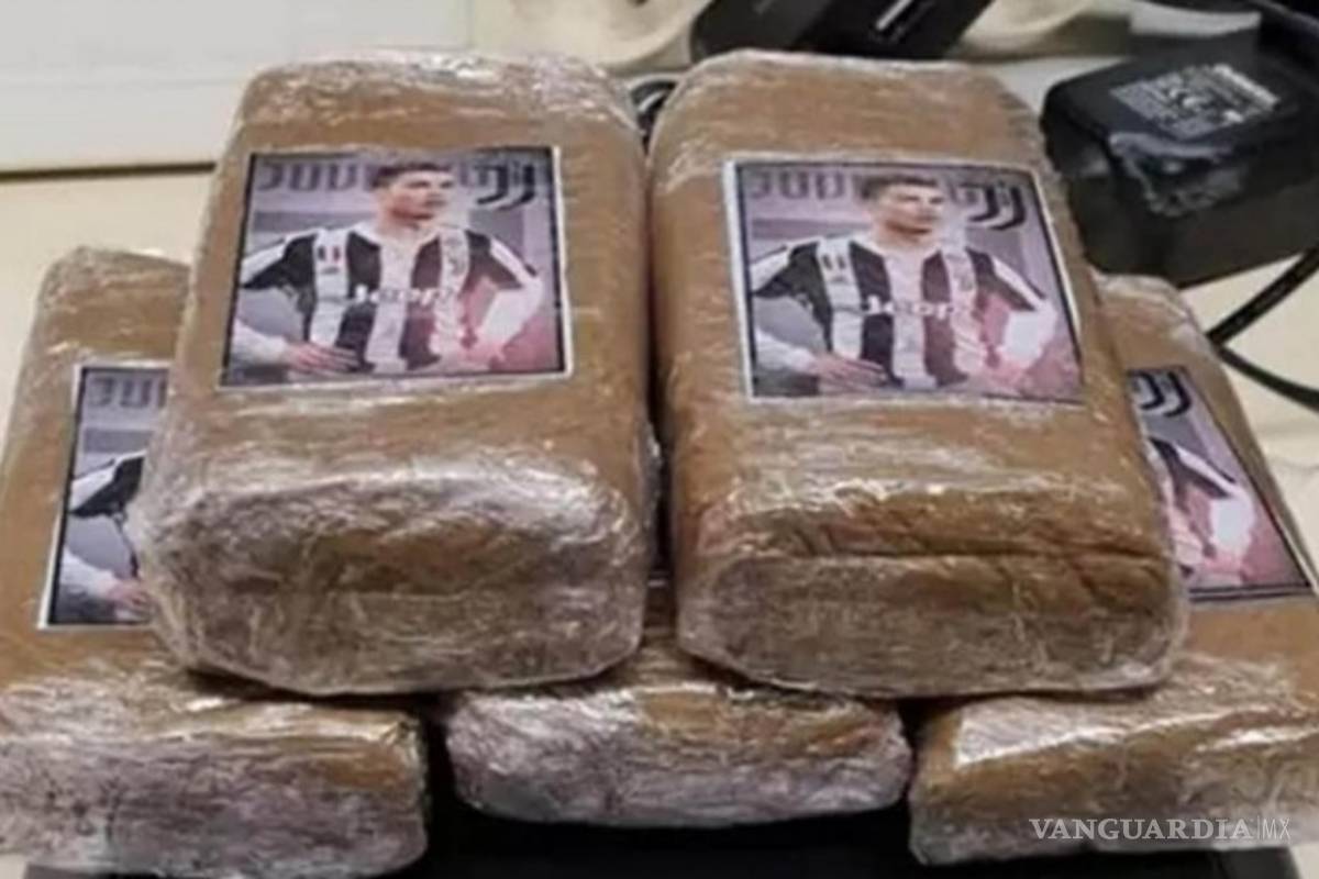 Decomisan paquetes de mariguana con la cara de Cristiano Ronaldo