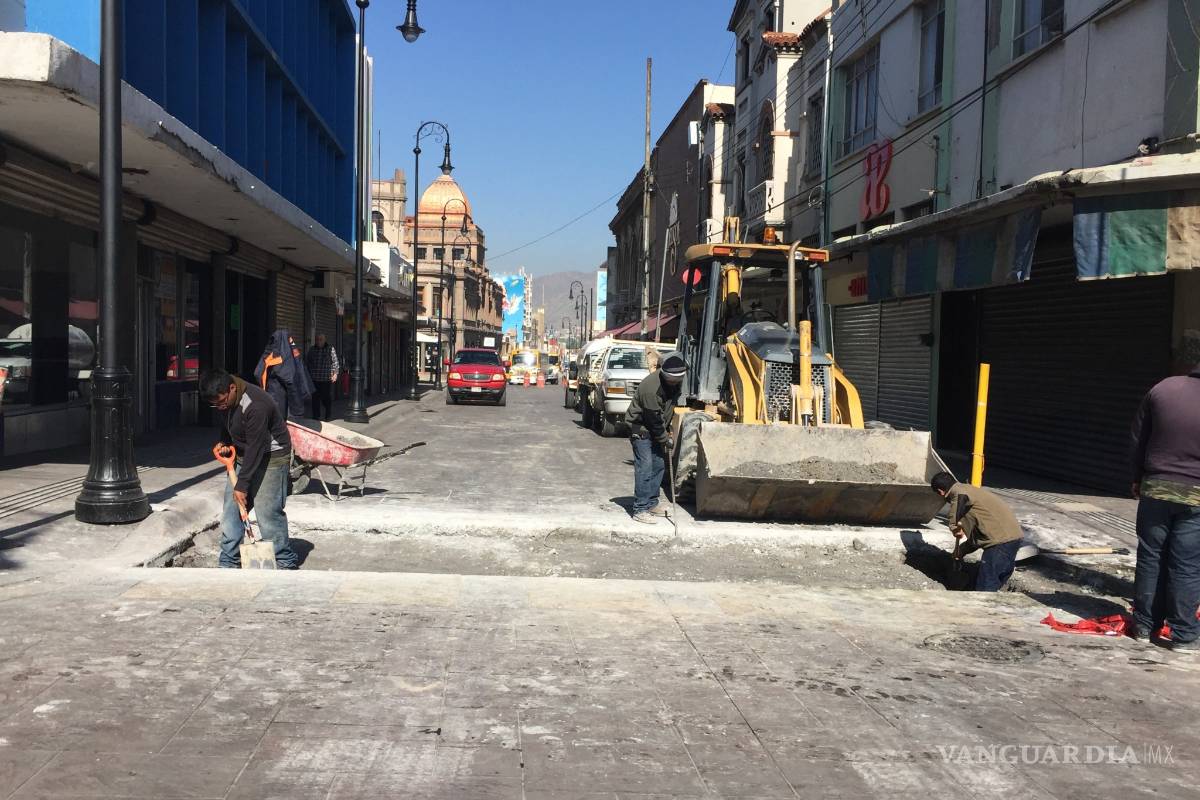 Continúan obras en la calle de Aldama