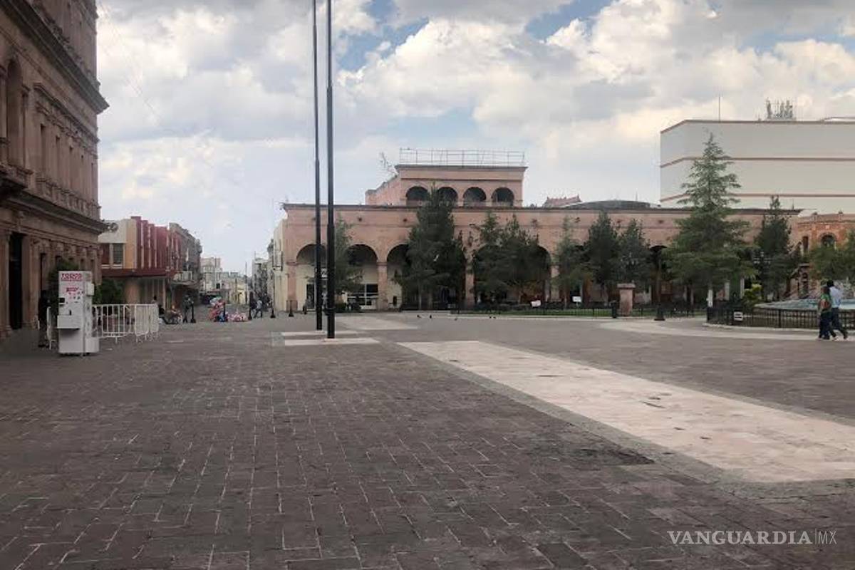 $!Centro de Saltillo sin mucha afluencia en primer domingo de reactivación
