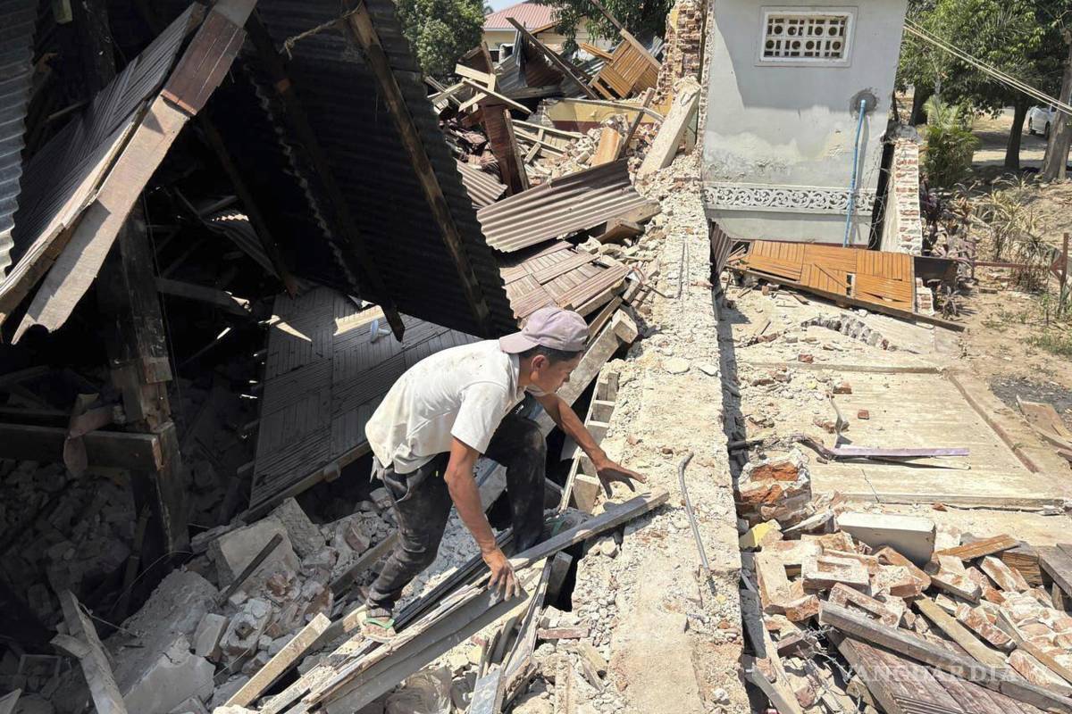 Sube a mil 600 el número de personas sin vida por sismo registrado en Myanmar; cifra podría incrementar