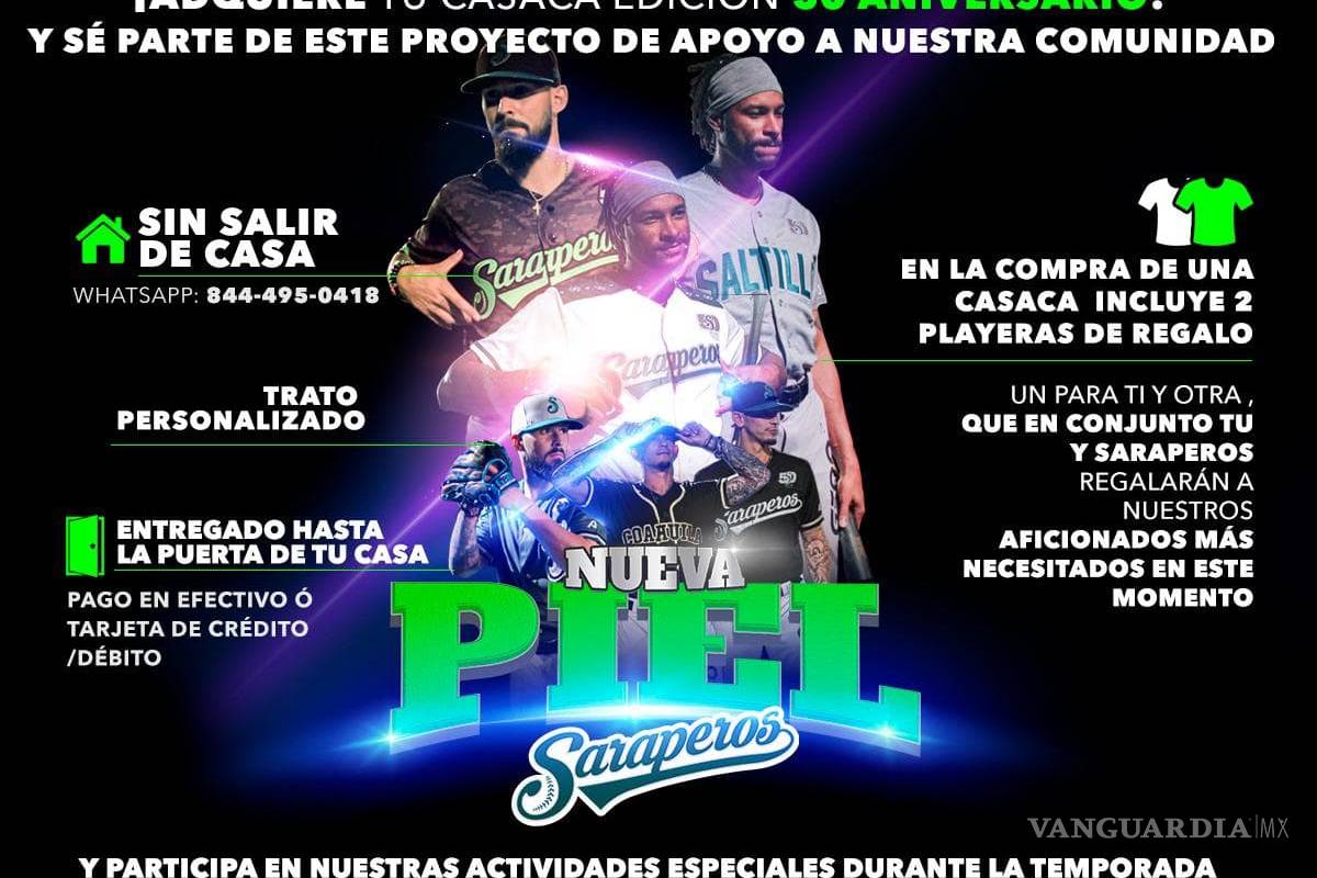 $!Saraperos de Saltillo pone a la venta sus nuevas casacas, aquí te decimos cómo conseguirla