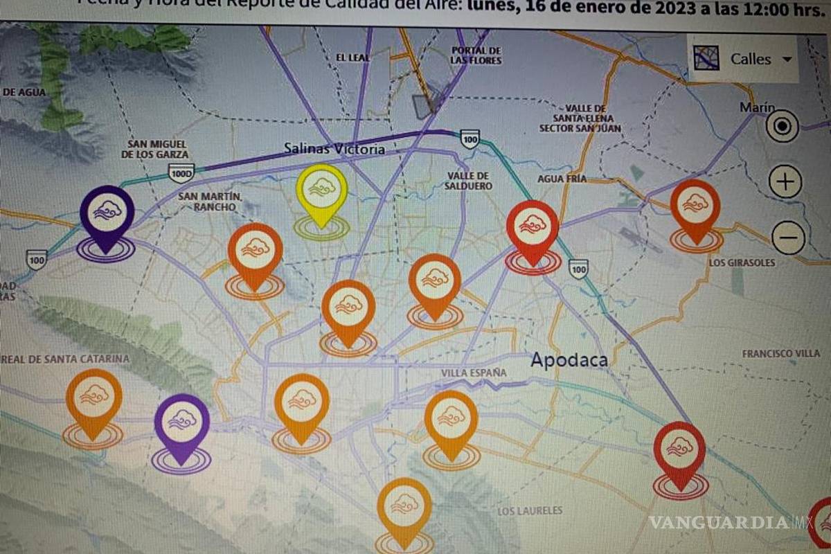 Área metropolitana de Monterrey se ‘ahoga’ con calidad del aire de mala a muy mala