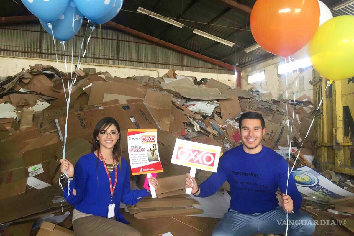 OXXO PLAZA SALTILLO RECICLA PARA AYUDAR A PERRITOS Y GATITOS EN EJIDOS
