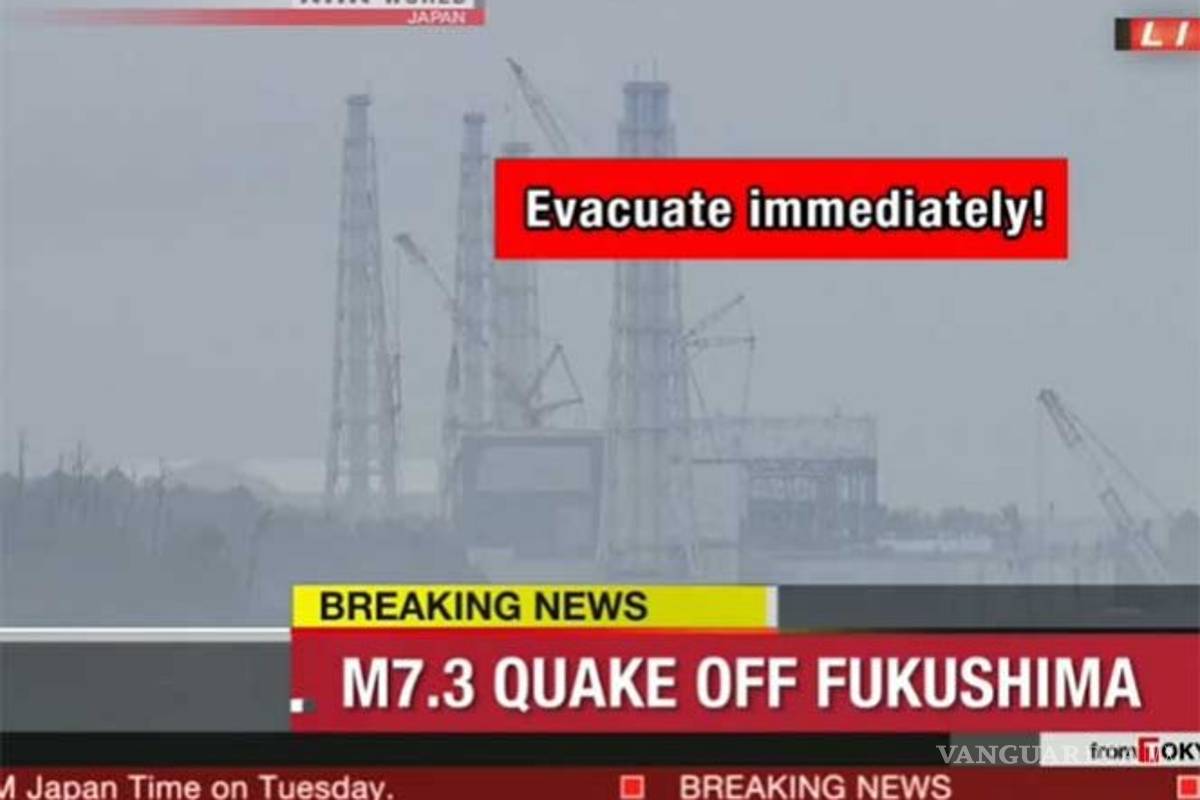 Reportan terremoto de 7.3 grados Ritcher en Fukushima; alerta de tsunami