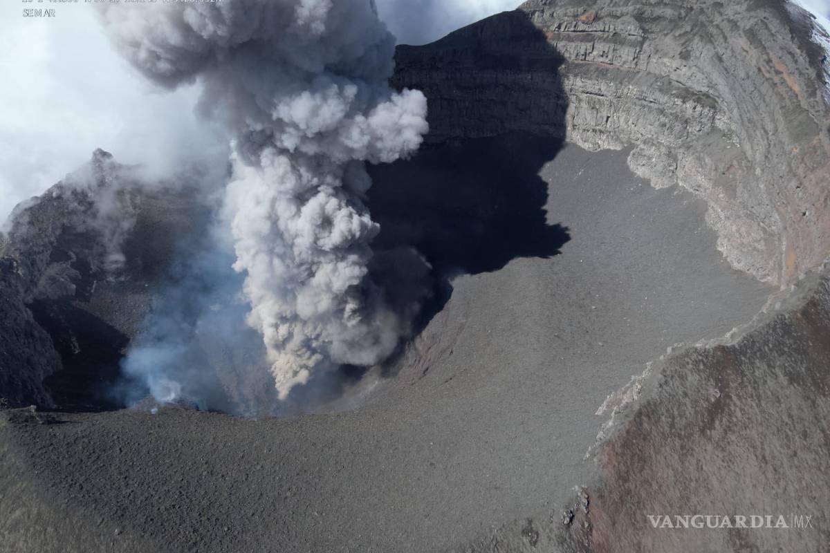 ¿Ya lo viste? Marina capta con dron cráter del volcán Popocatépetl... y el video es impresionante