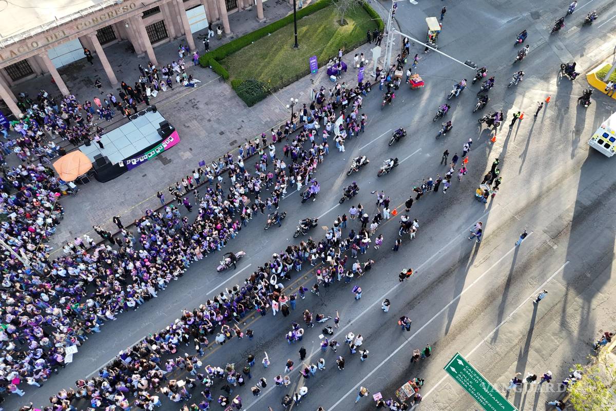 Detienen a 4 manifestantes en marchas por 8M en Saltillo