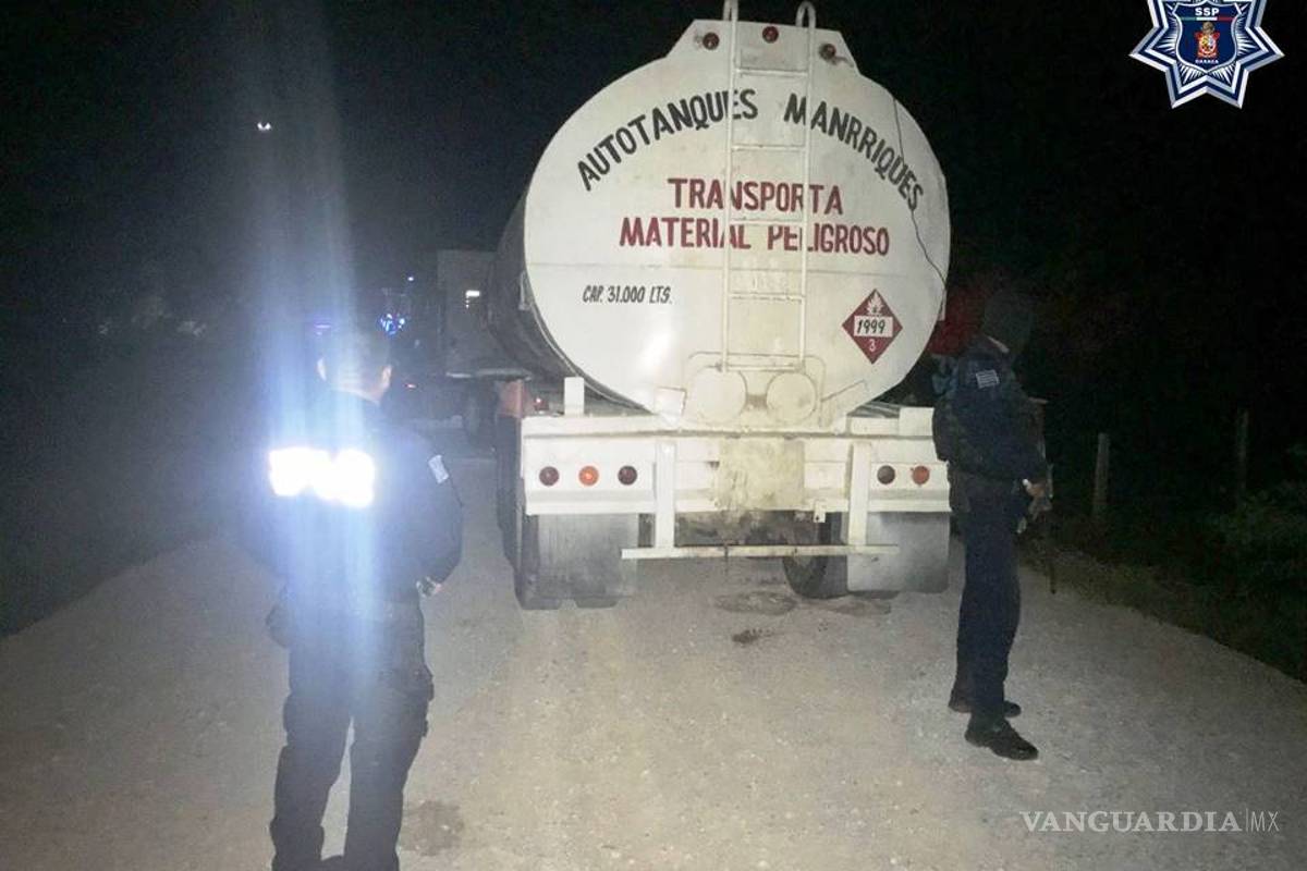 Hallan pipa cargada con 31 mil litros de hidrocarburo en Oaxaca