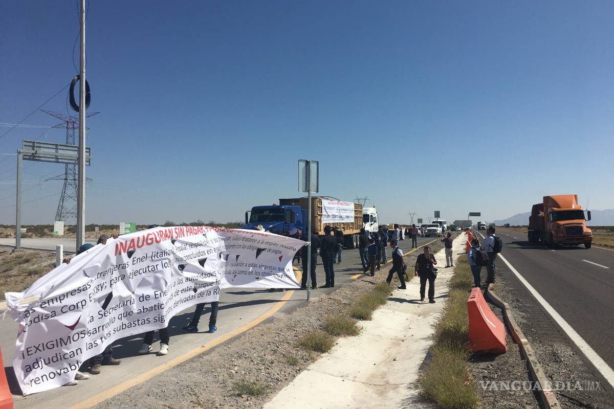 $!Cancelan inauguración de parque solar tras protestas de trabajadores en Viesca