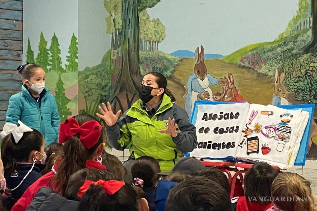 Educan a niños de Saltillo en prevención de incendios