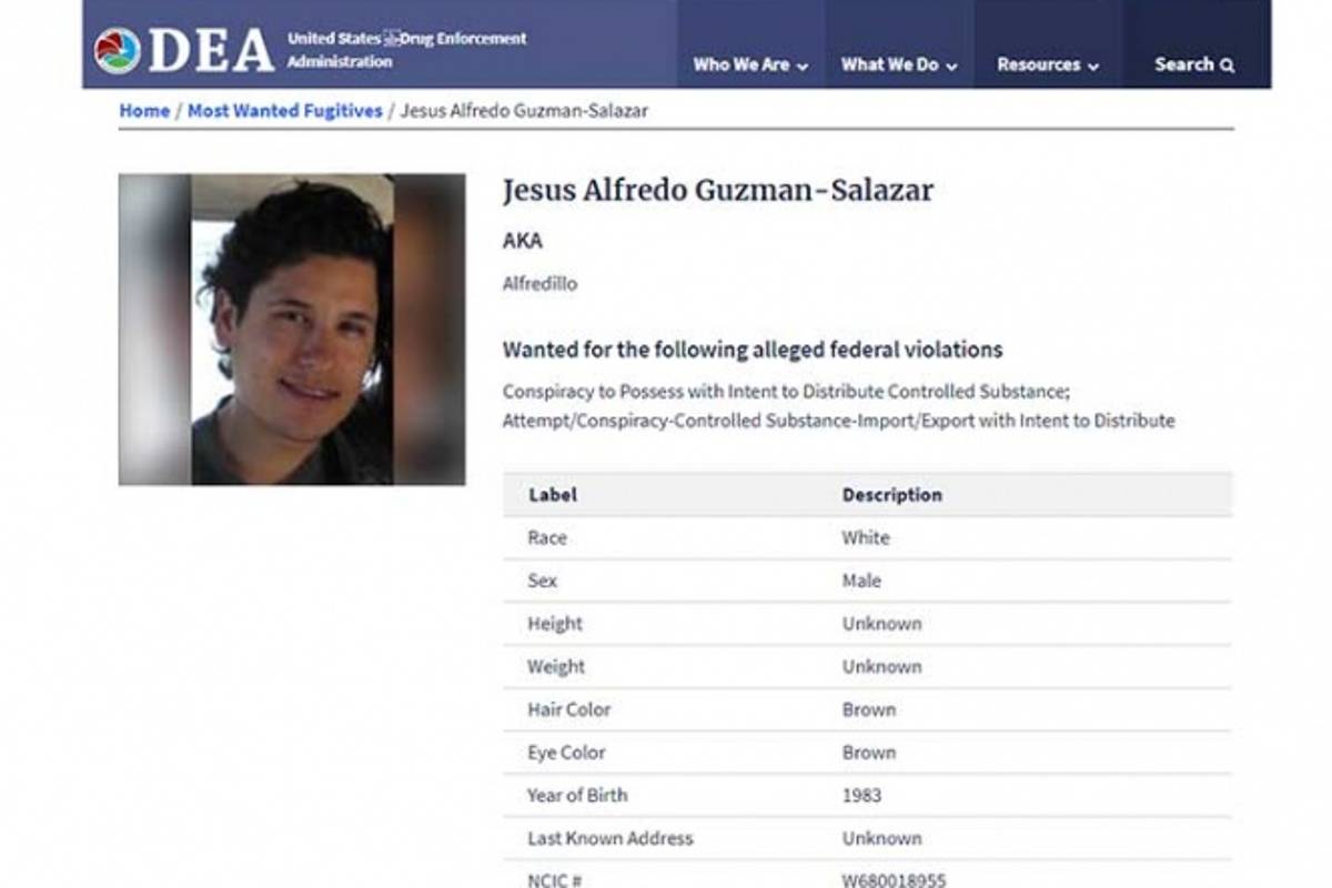 Hijo de 'El Chapo', el más buscado por la DEA