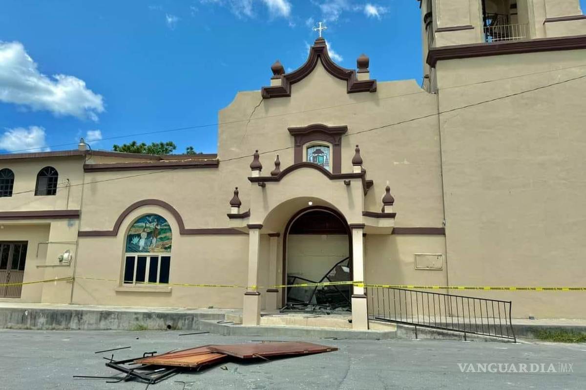 Colapsa techo de iglesia de Cerralvo, Nuevo León; no reportan lesionados