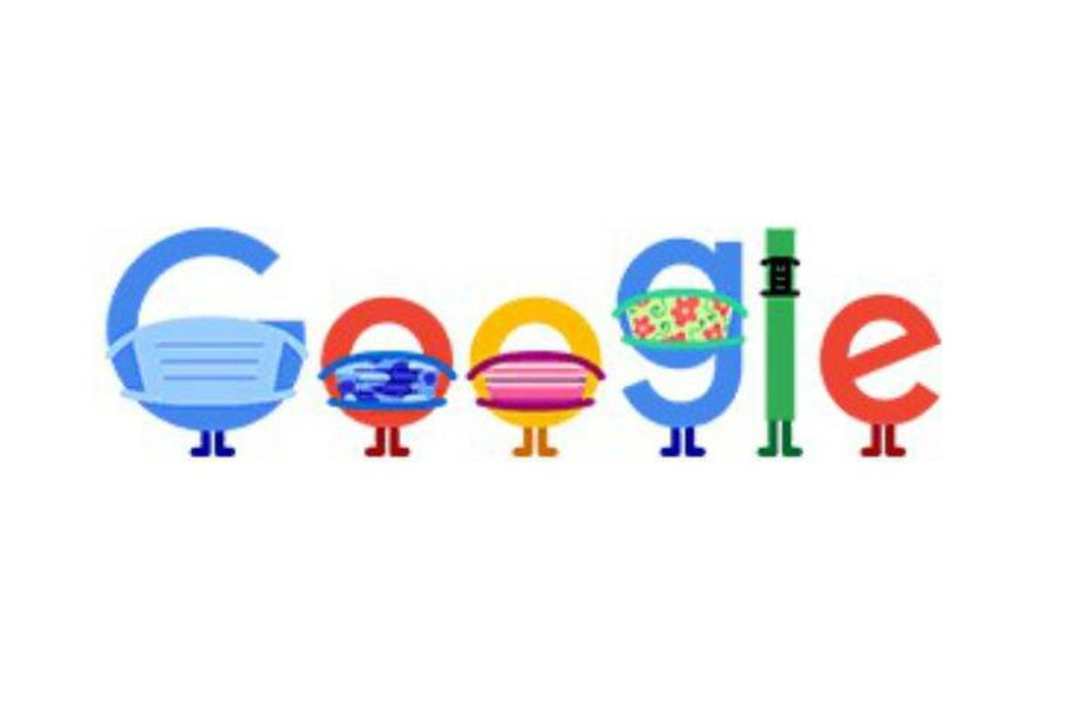 Google le dedicó un Doodle al uso del cubrebocas