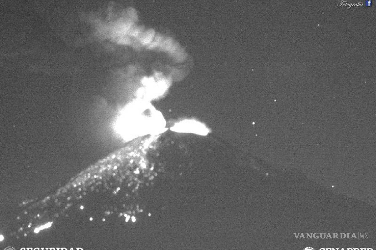 Popocatépetl registra 5 explosiones y 2 sismos