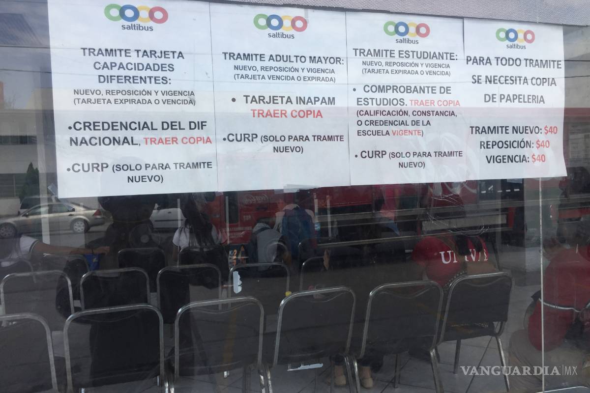 Aumentan 300 por ciento tarjetas de prepago del transporte urbano en Saltillo