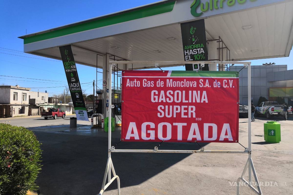 Regresa desabasto de gasolina a Monclova y la Región Centro