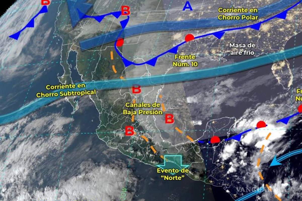 Frente frío 10 provocará vientos fuertes en Coahuila y lluvias puntuales en Nuevo León