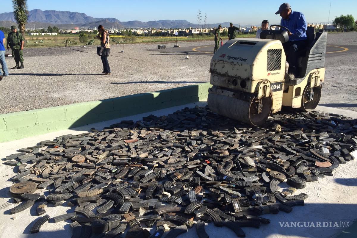 $!Sedena destruye armamento y municiones en Saltillo