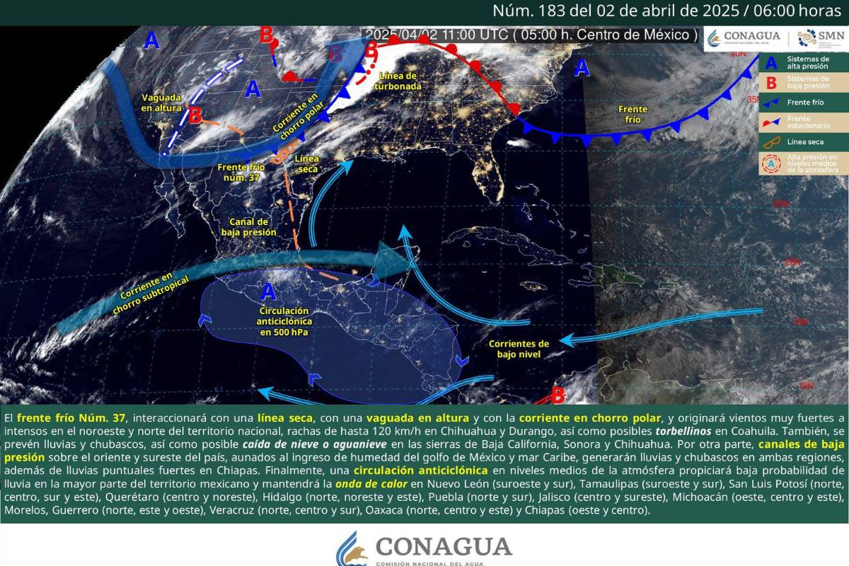$!El descenso de temperatura se reflejará en todo el estado, con mínimas de hasta 7°C en la Región Sureste.