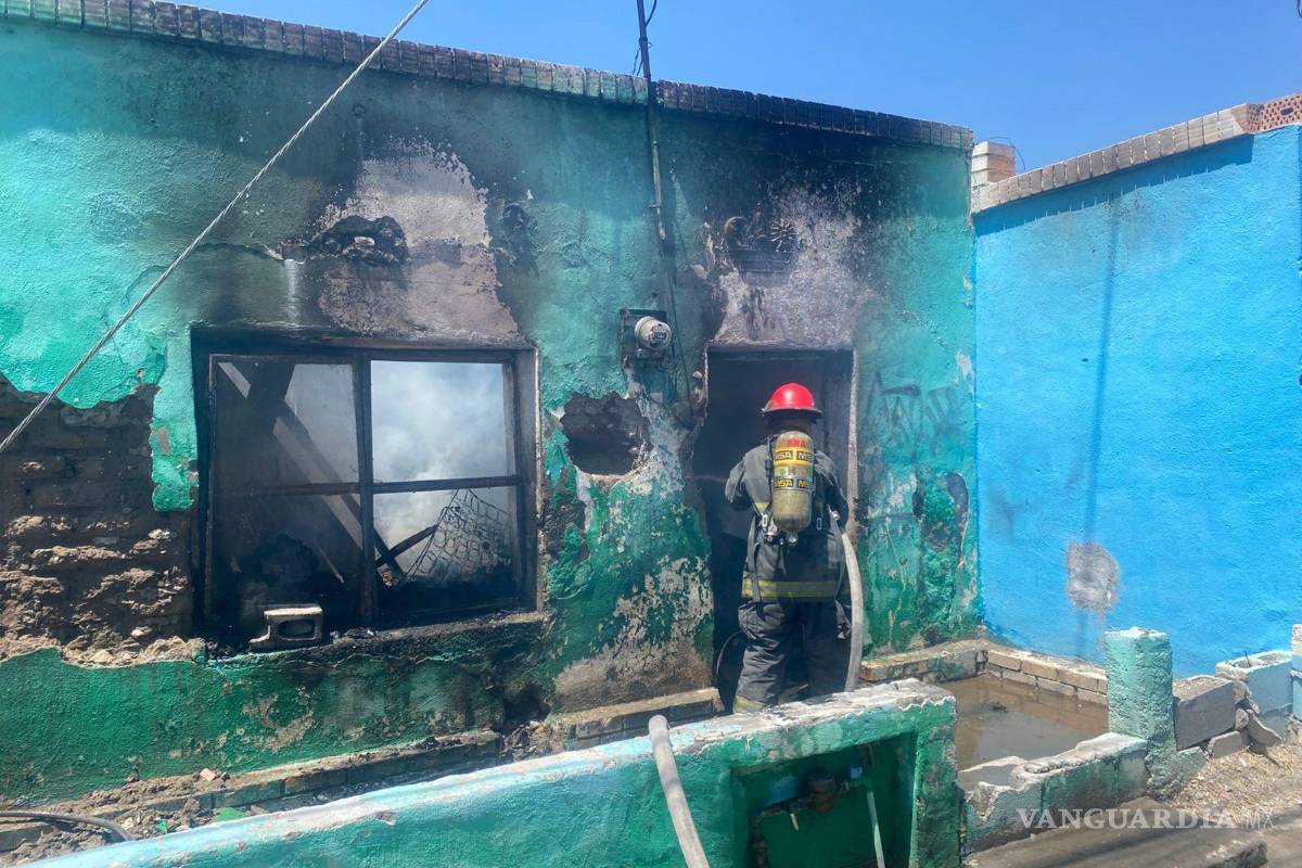 Se incendia casa en Ramos Arizpe