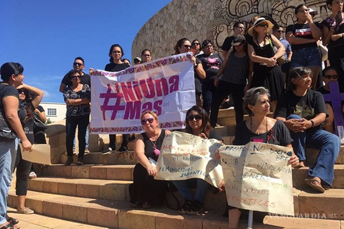 Protestan en Yucatán por feminicidio y violación de una niña